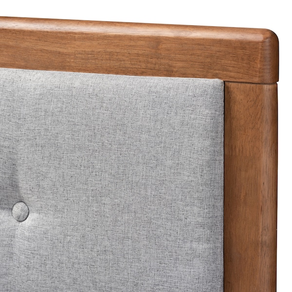Baxton Studio Sarine Light Grey Walnut Finished Wood Queen Size Headboard - 156-9435