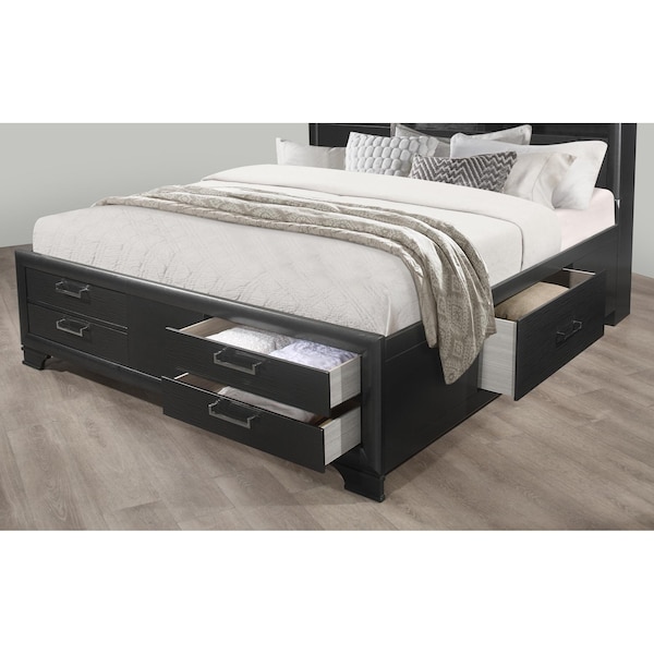 Global Furniture Usa Transitional Glam  Jordyn Grey Queen Bed Group - 2847