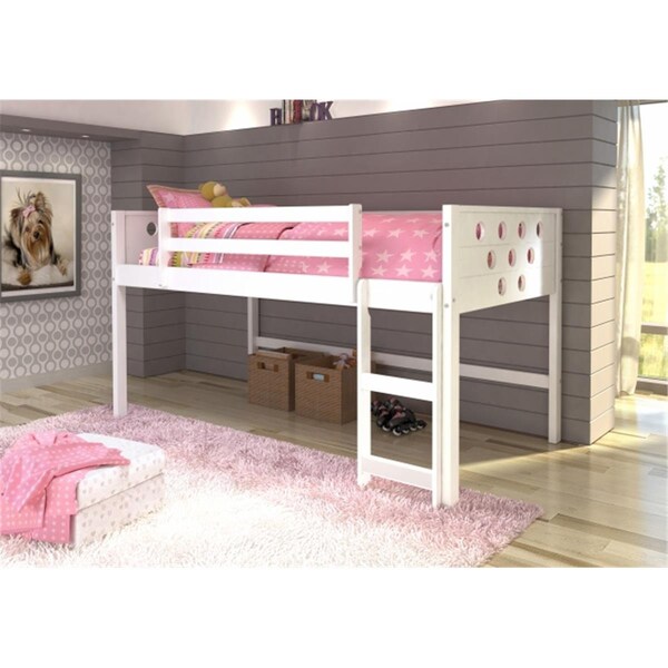 Fixturesfirst PD-780ATW Twin Size Circles Low Loft in White - FI3175089