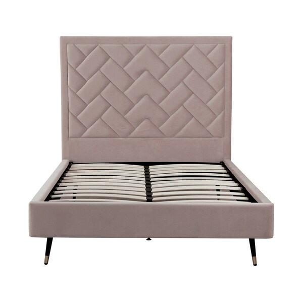 Manhattan Comfort Crosby Full- Size Bed in Blush - BD009-FL-BH