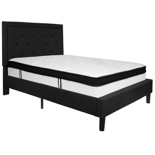 Flash Furniture Full Platform Bed Set, Black - SL-BMF-22-GG