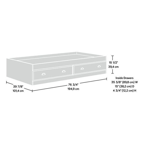 Sauder Shoal Creek Mates Bes Sw , Accommodates twin-sized mattress - 411222
