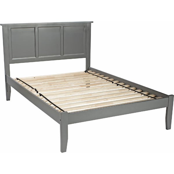 Atlantic Furniture Atlantic Furniture AR8631009 Madison Full Platform Bed with Open Foot Board - Grey - AR8631009