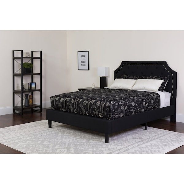 Flash Furniture Queen Platform Bed Set, Black - SL-BMF-7-GG