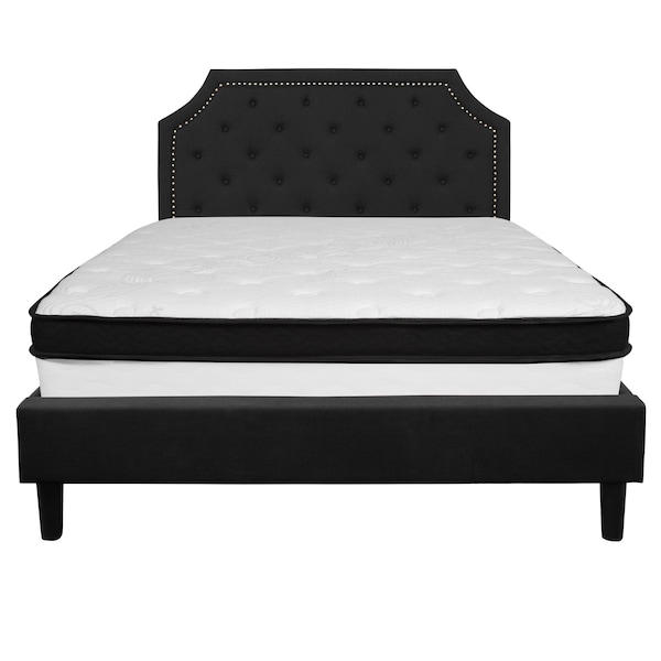 Flash Furniture Queen Platform Bed Set, Black - SL-BMF-7-GG