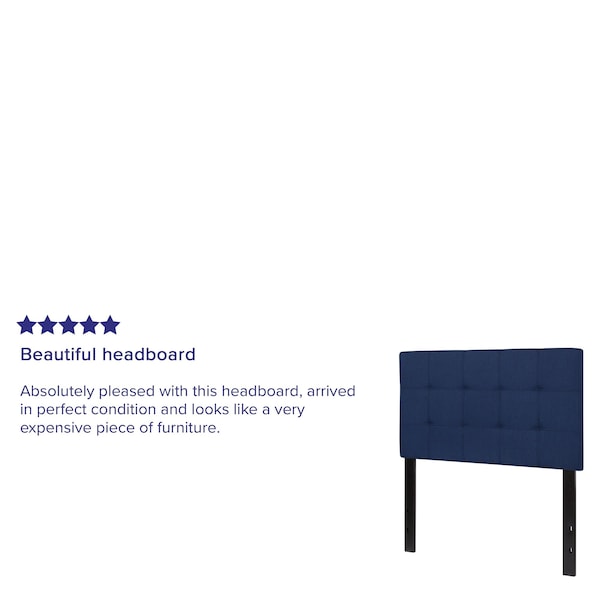 Flash Furniture Bedford Headboard, Twin Size, Navy Fabric - HG-HB1704-T-N-GG