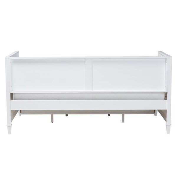 Baxton Studio Lowri Classic and Traditional White Finished Wood Twin Size 3Drawer Daybed - 222-12598-ZORO