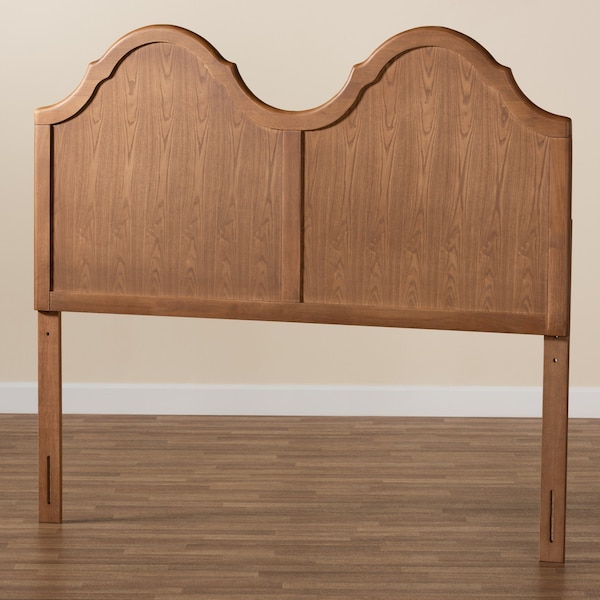 Baxton Studio Tobin Vintage Classic and Traditional Ash Walnut Finished Wood Queen Size Arched Headboard - 181-11125-ZORO