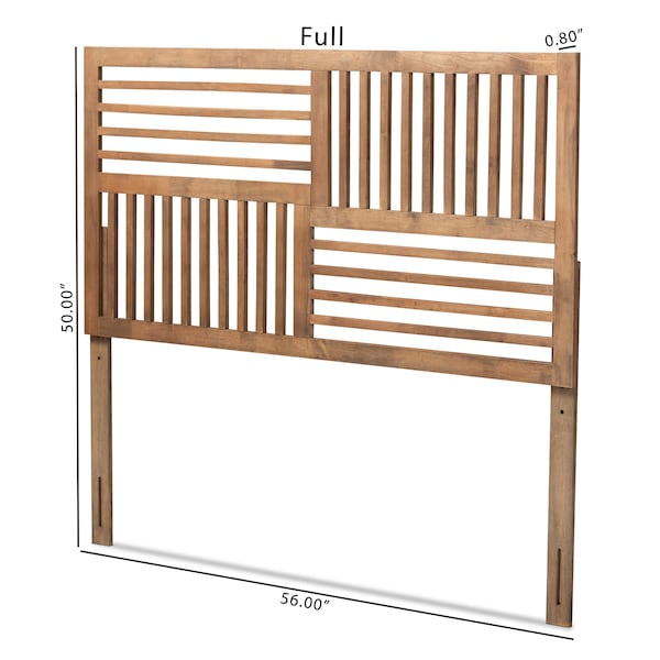 Baxton Studio Adler Modern and Contemporary Transitional Ash Walnut Finished Wood Queen Size Headboard - 180-11144-ZORO