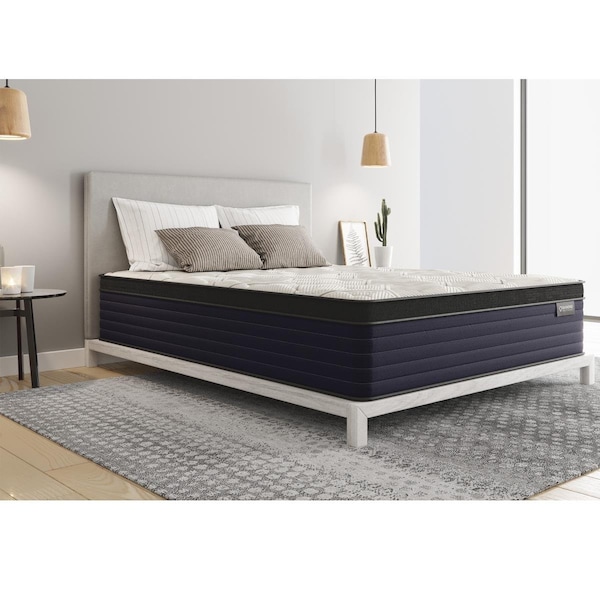 Kd Mobiliario 14 in. Cleo Cool Copper Hybrid Euro-Top Mattresses - Medium - KD2947656