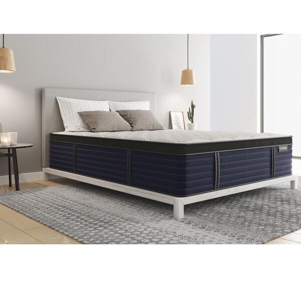 Kd Mobiliario 14.5 in. Hughes Cool Latex Hybrid Euro-Top Mattresses - Firm - KD2945760