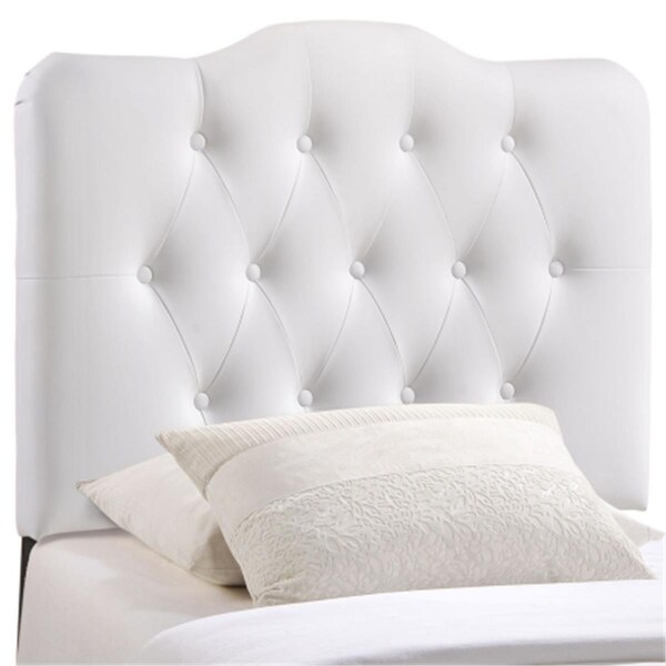 East End Imports Annabel Twin Vinyl Headboard- White - MOD-5161-WHI
