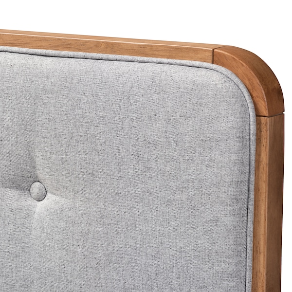 Baxton Studio Palina Light Grey Walnut Finished Wood Queen Size Headboard - 156-9441