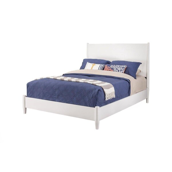Alpine Furniture 81 x 86 x 47 in. Flynn Standard King Platform Bed, White - 766-W-07EK