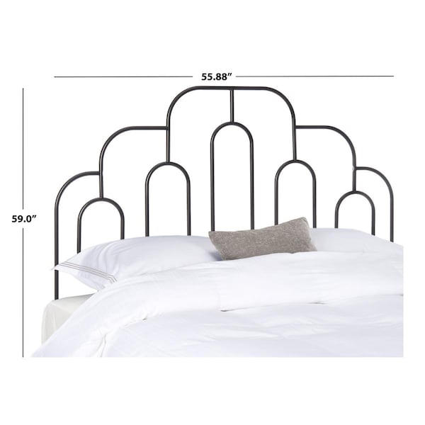 Safavieh Paloma Metal Retro Headboard - Black - 55.875 x 0.75 x 59 in. - HBD6201A-F