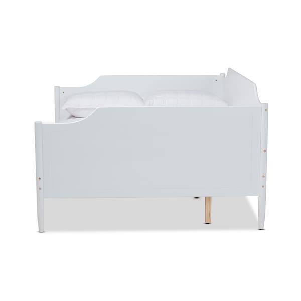 Baxton Studio Alya Classic Traditional Farmhouse White Finished Wood Full Size Daybed - 182-11172-ZORO