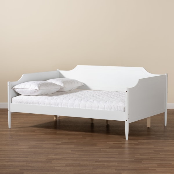 Baxton Studio Alya Classic Traditional Farmhouse White Finished Wood Full Size Daybed - 182-11172-ZORO