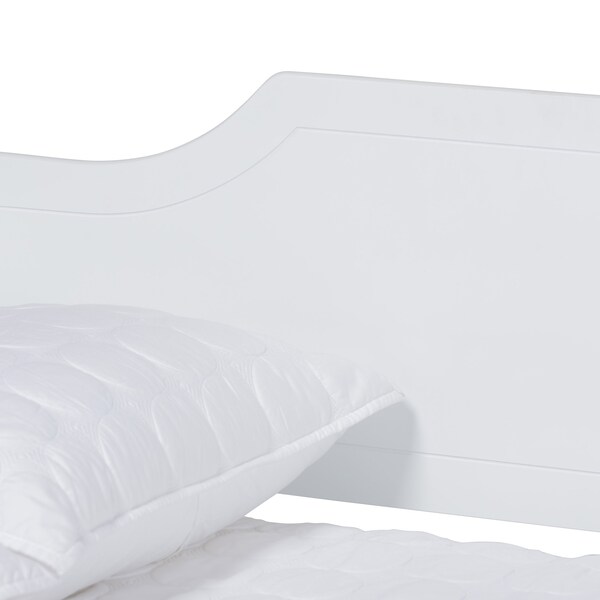 Baxton Studio Alya Classic Traditional Farmhouse White Finished Wood Full Size Daybed - 182-11172-ZORO