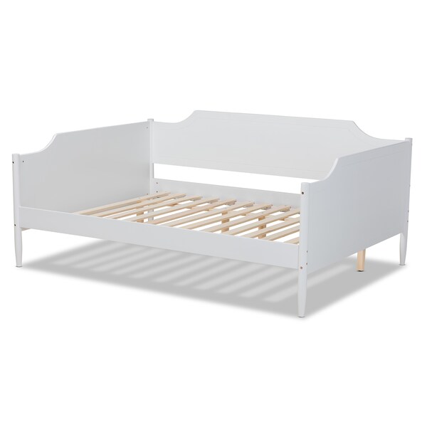 Baxton Studio Alya Classic Traditional Farmhouse White Finished Wood Full Size Daybed - 182-11172-ZORO