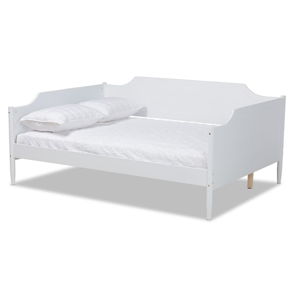 Baxton Studio Alya Classic Traditional Farmhouse White Finished Wood Full Size Daybed - 182-11172-ZORO