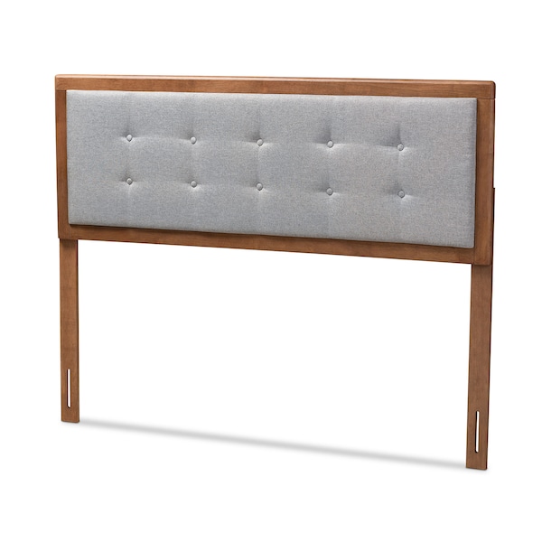 Baxton Studio Sarine Light Grey Walnut Finished Wood Full Size Headboard - 156-9434