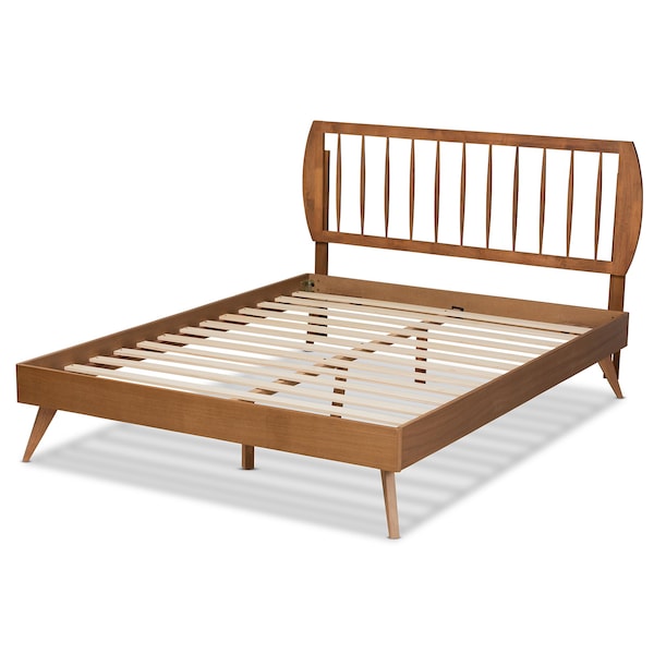 Baxton Studio Emiko Modern and Contemporary Walnut Brown Finished Wood King Size Platform Bed - 183-11122-9409-ZORO