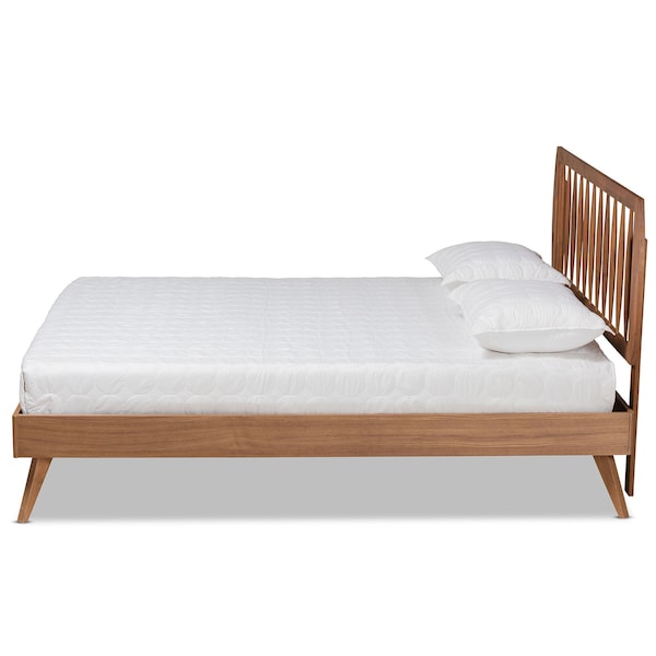 Baxton Studio Emiko Modern and Contemporary Walnut Brown Finished Wood King Size Platform Bed - 183-11122-9409-ZORO