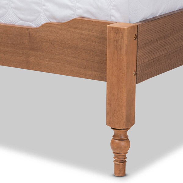 Baxton Studio Danielle Wood Queen Size Platform Storage Bed with Built-In Shelves - 164-10663