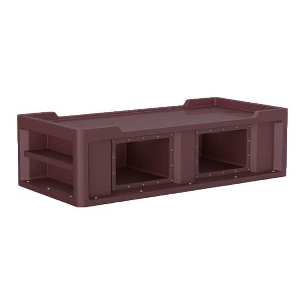 Cortech Institutional Bed, 86 in L, Burgundy - 7802BY
