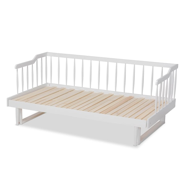 Baxton Studio Muriel White Finished Wood Expandable Twin Size to King Size Daybed - 167-10740