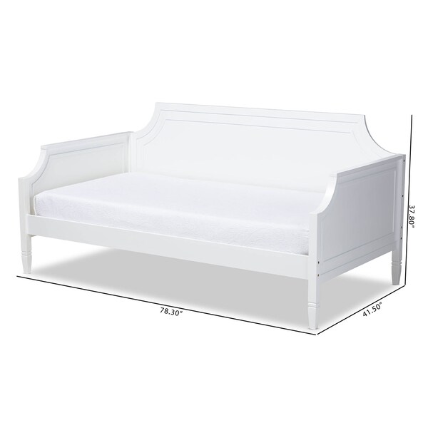 Baxton Studio Mariana White Finished Wood Twin Size Daybed - 158-9640