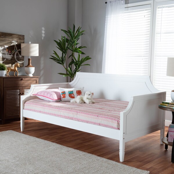 Baxton Studio Mariana White Finished Wood Twin Size Daybed - 158-9640