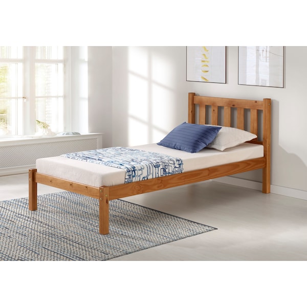 Alaterre Furniture Poppy Twin Wood Platform Bed, Cinnamon - AJPP10CI