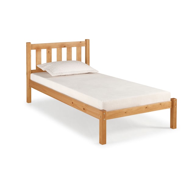 Alaterre Furniture Poppy Twin Wood Platform Bed, Cinnamon - AJPP10CI