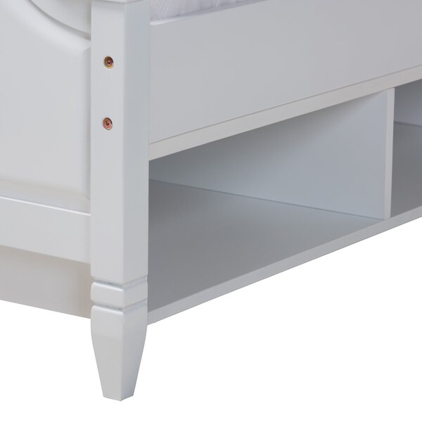 Baxton Studio Elise Classic and Transitional White Finished Wood Full Size 4Piece Bedroom Set - 218-10827-10822-10823-ZORO