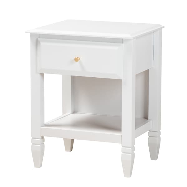 Baxton Studio Elise Classic and Transitional White Finished Wood Full Size 4Piece Bedroom Set - 218-10827-10822-10823-ZORO