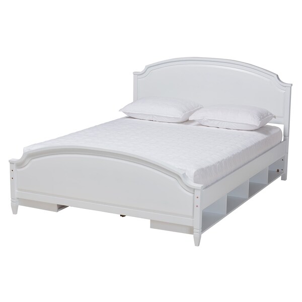 Baxton Studio Elise Classic and Transitional White Finished Wood Full Size 4Piece Bedroom Set - 218-10827-10822-10823-ZORO