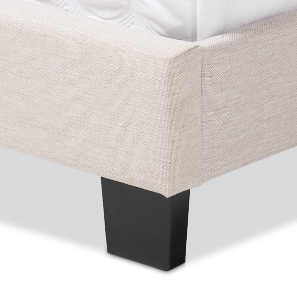 Baxton Studio Lexi Modern Light Beige Upholstered Full Size Bed - 136-7436