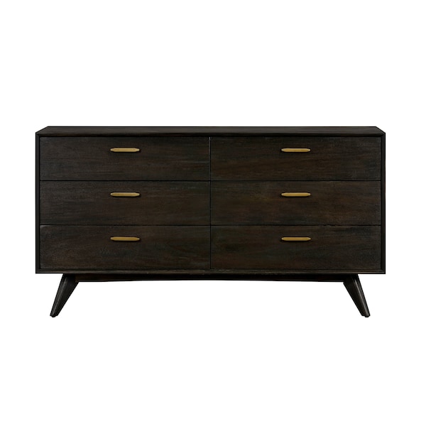 Armen Living Baly 4 Piece Acacia Queen Loft Bedroom Set with Dresser and Nightstands - SETLFBDQN4A