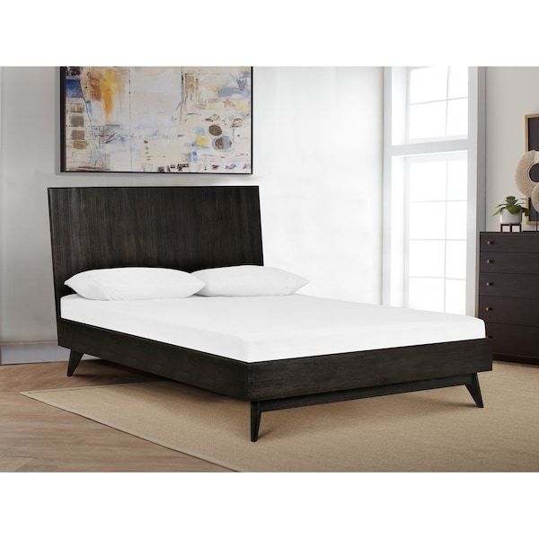 Armen Living Baly Acacia Mid-Century Platform Queen Bed - LCLFBDQN