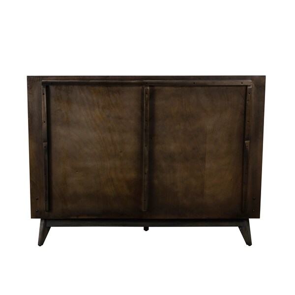 Armen Living Baly Acacia Mid-Century Platform Queen Bed - LCLFBDQN