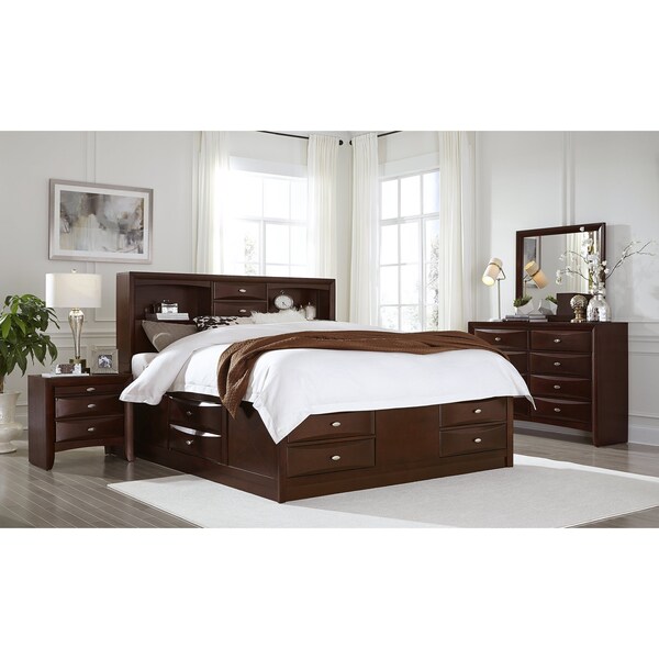 Global Furniture Usa Transitional  Linda Merlot King Bed Group - 2869