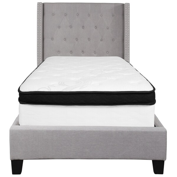 Flash Furniture Twin Platform Bed Set, Gray - HG-BMF-41-GG