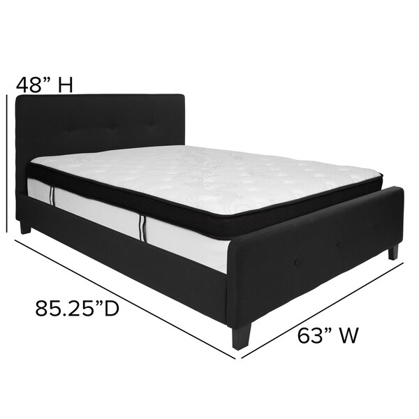 Flash Furniture Queen Platform Bed Set, Black - HG-BMF-23-GG