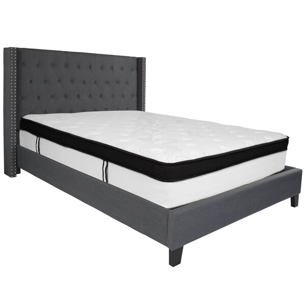 Flash Furniture Queen Platform Bed Set, Gray - HG-BMF-47-GG