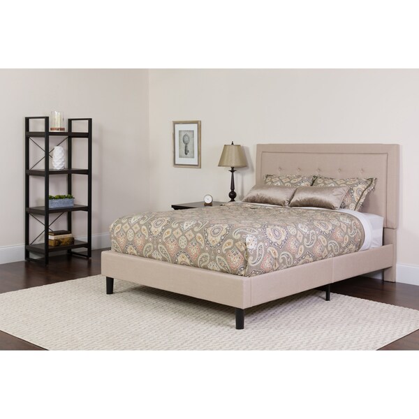Flash Furniture Twin Platform Bed Set, Beige - SL-BMF-17-GG
