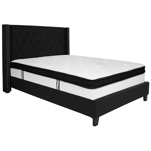 Flash Furniture Full Platform Bed Set, Black - HG-BMF-38-GG