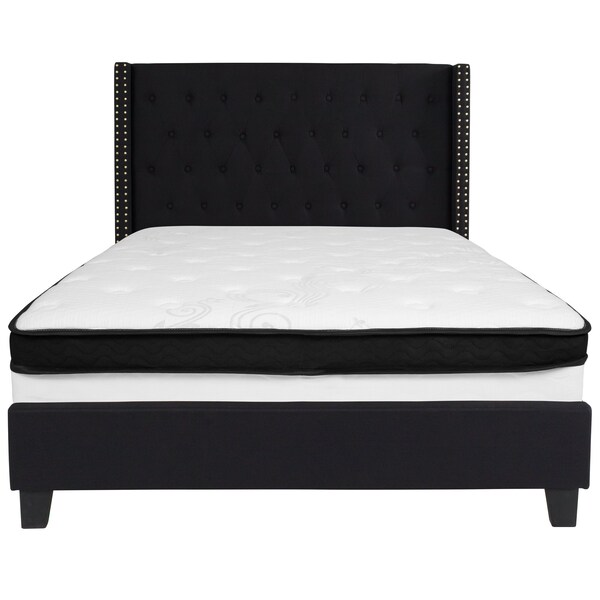 Flash Furniture Full Platform Bed Set, Black - HG-BMF-38-GG