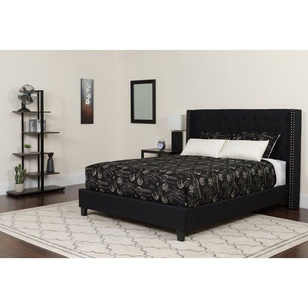 Flash Furniture Full Platform Bed Set, Black - HG-BMF-38-GG