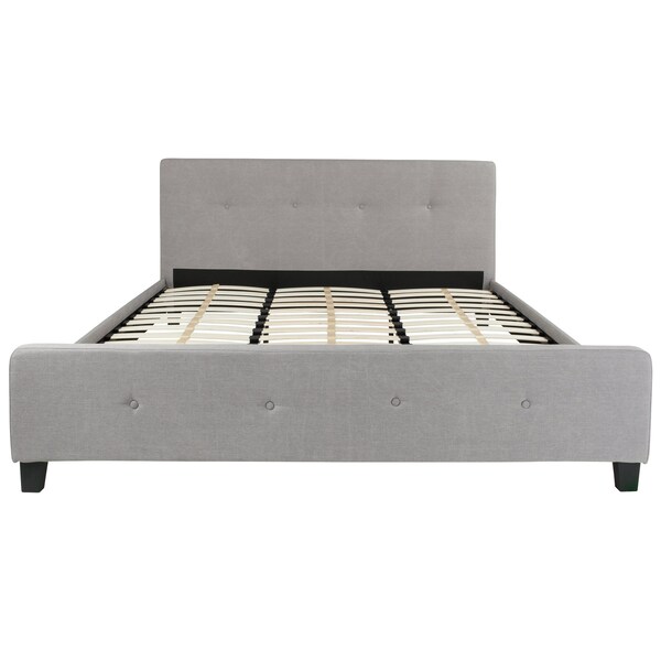 Flash Furniture Platform Bed, Tribeca, King, Light Gray - HG-28-GG